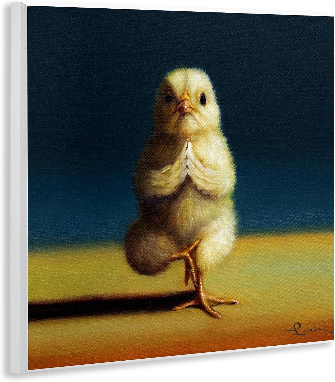 'Yellow Chick Meditating Yoga Pose Animal'| Wall Plaque Art image 2