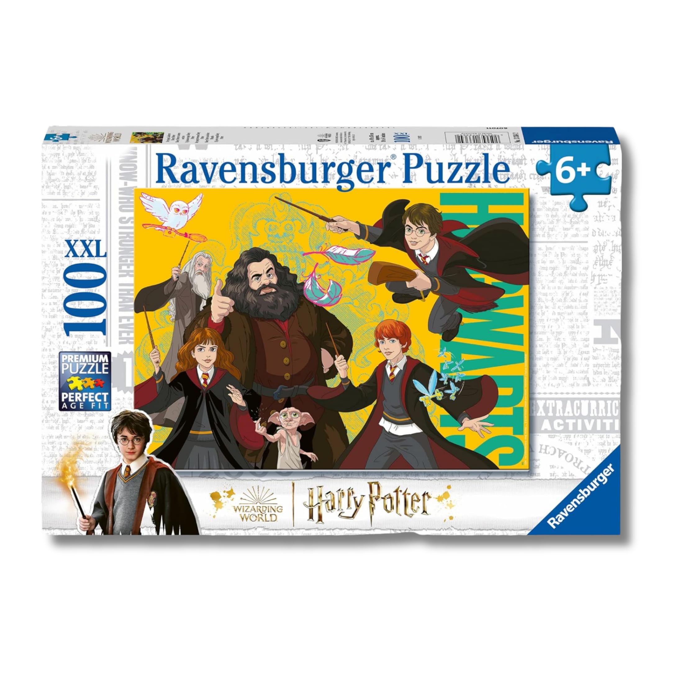 Ravensburger - Puzzle 100 Pezzi XXL Harry Potter, Idea Regalo per Bambini 6+ Anni, Gioco Educativo e Stimolante