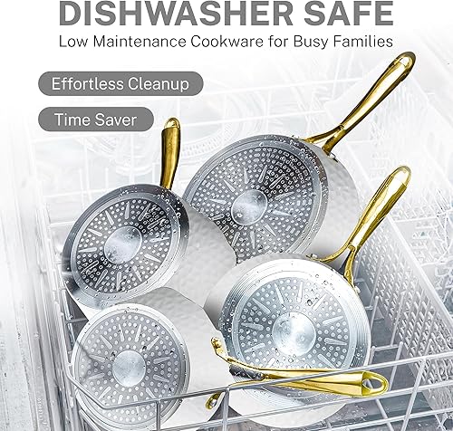Miniatura 7 de Granitestone Juego de ollas y sartenes antiadherentes de 15 piezas, juego de ollas y sartenes, juego de utensilios de cocina de inducción, juego de