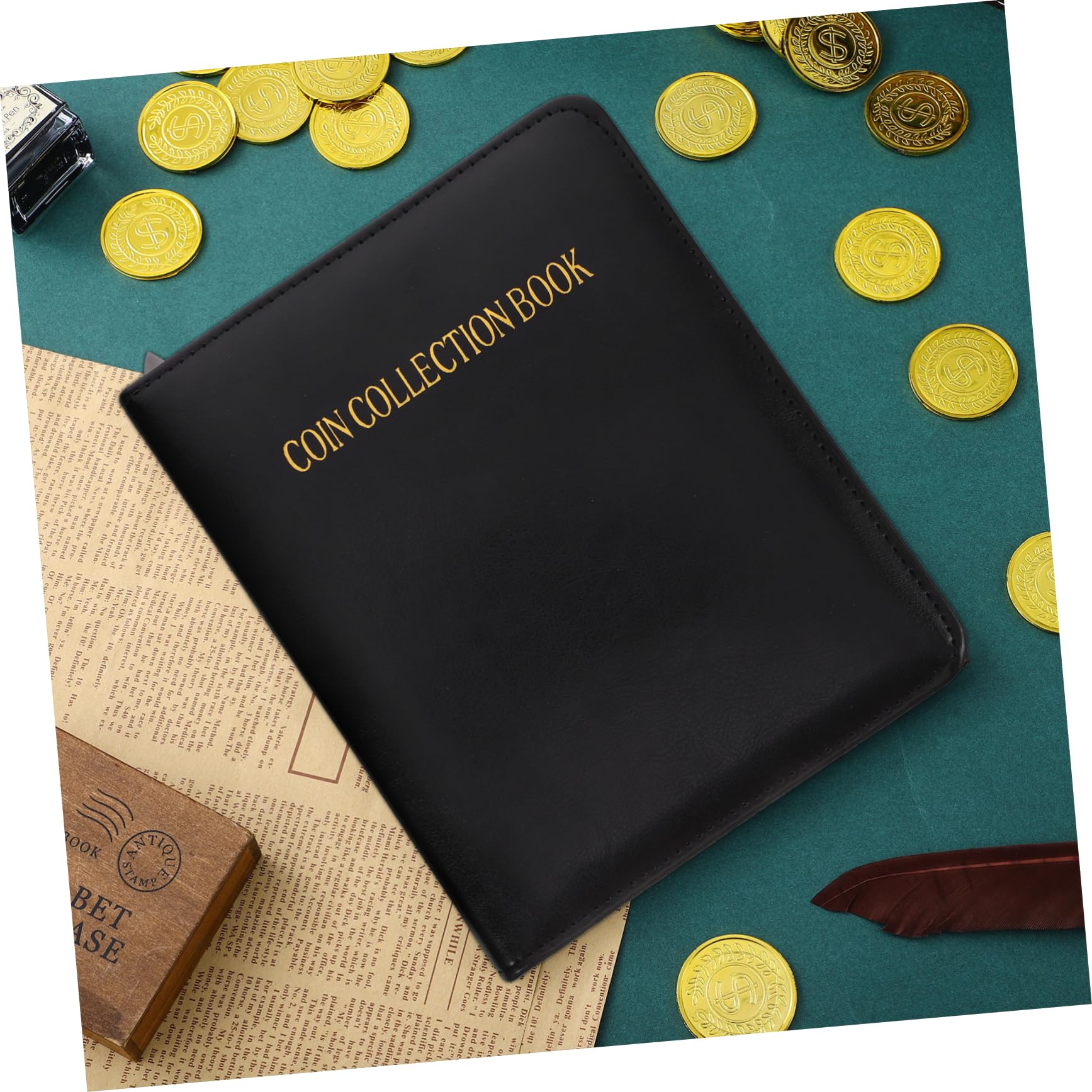 VILLCASE Album per Collezione di Monete Libro da Collezione Espositore per Monete Portatile e Leggero Pratico e Robusto Gettoni e Piccoli Distintivi