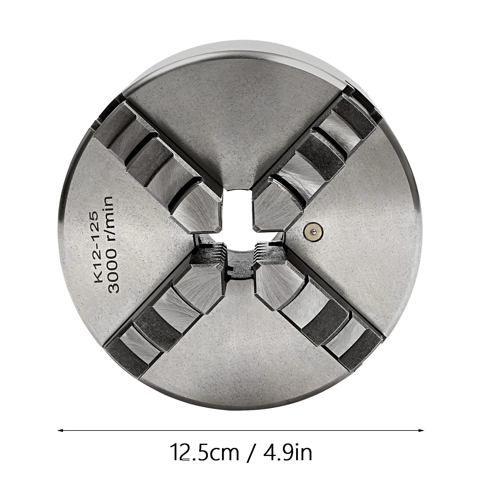 Portabrocas autocentrante de 4 mandíbulas giratorias, 4 mandriles CNC Jaw Chuck para trabajar metales, portabrocas de precisión con mandíbulas interiores y exteriores, acero de hierro de alta calidad