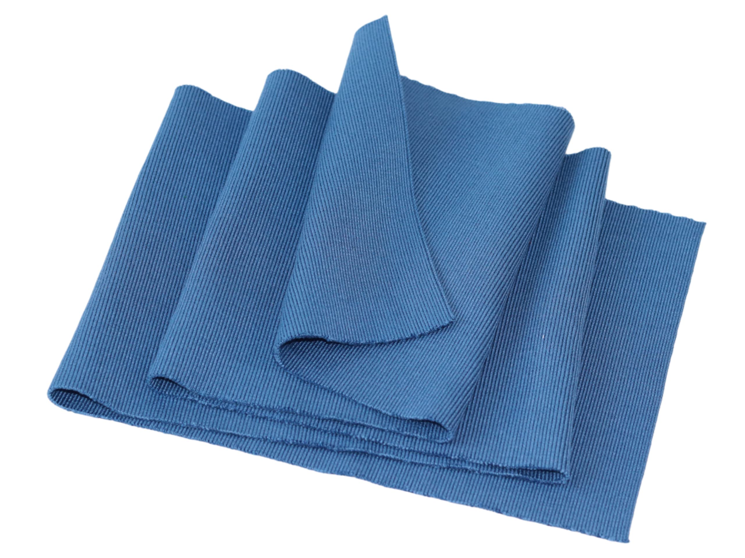 TinaKim Ribbing Knit Fabric for Waistbands, Collars &amp; Cuffs, Blue 14