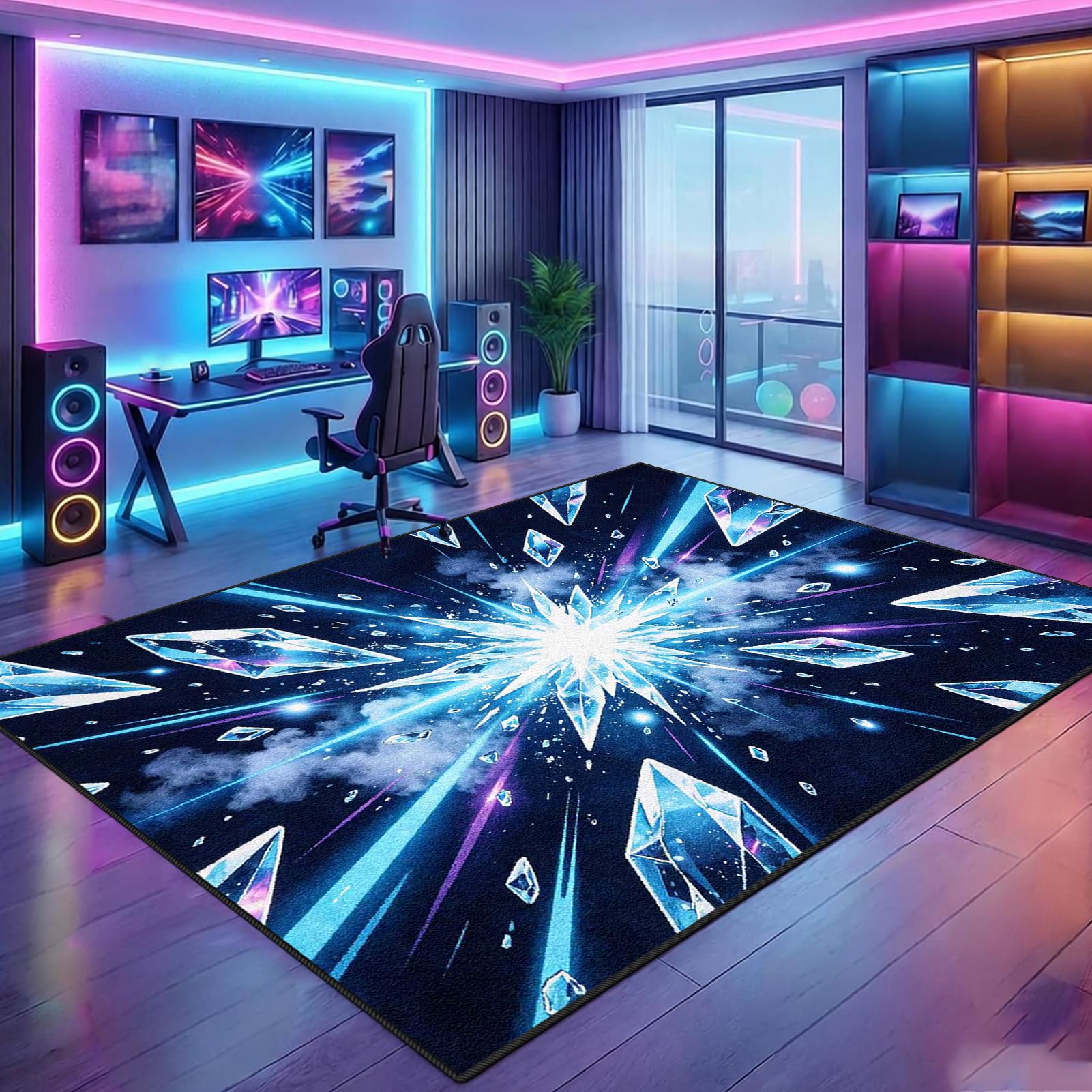 Tapis de Sol Esports 3D Tapis de Chambre de Salon de Jeu 60 x 120 cm