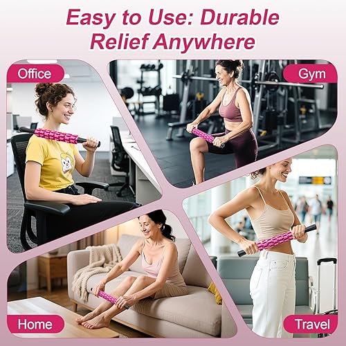 Miniatura 5 de Rodillo muscular, rodillo muscular, rodillo de masaje de liposucción para drenaje linfático, barra masajeadora para aliviar el dolor muscular,