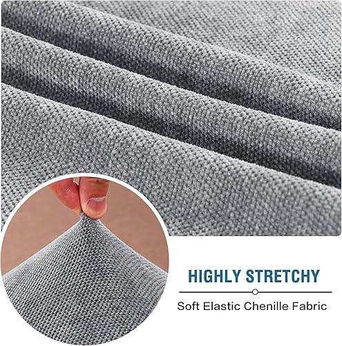 Miniatura 3 de H.VERSAILTEX Fundas de cojín de felpilla elástica para sofá de 3 plazas, fundas gruesas y duraderas para mascotas con parte inferior elástica (funda