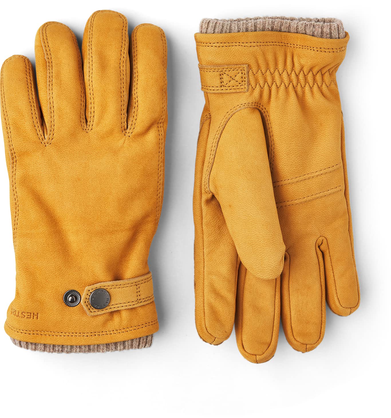 Hestra Men's Bergvik Nubuck Leather Insulated Gloves for Cold Weather - Tan - 8