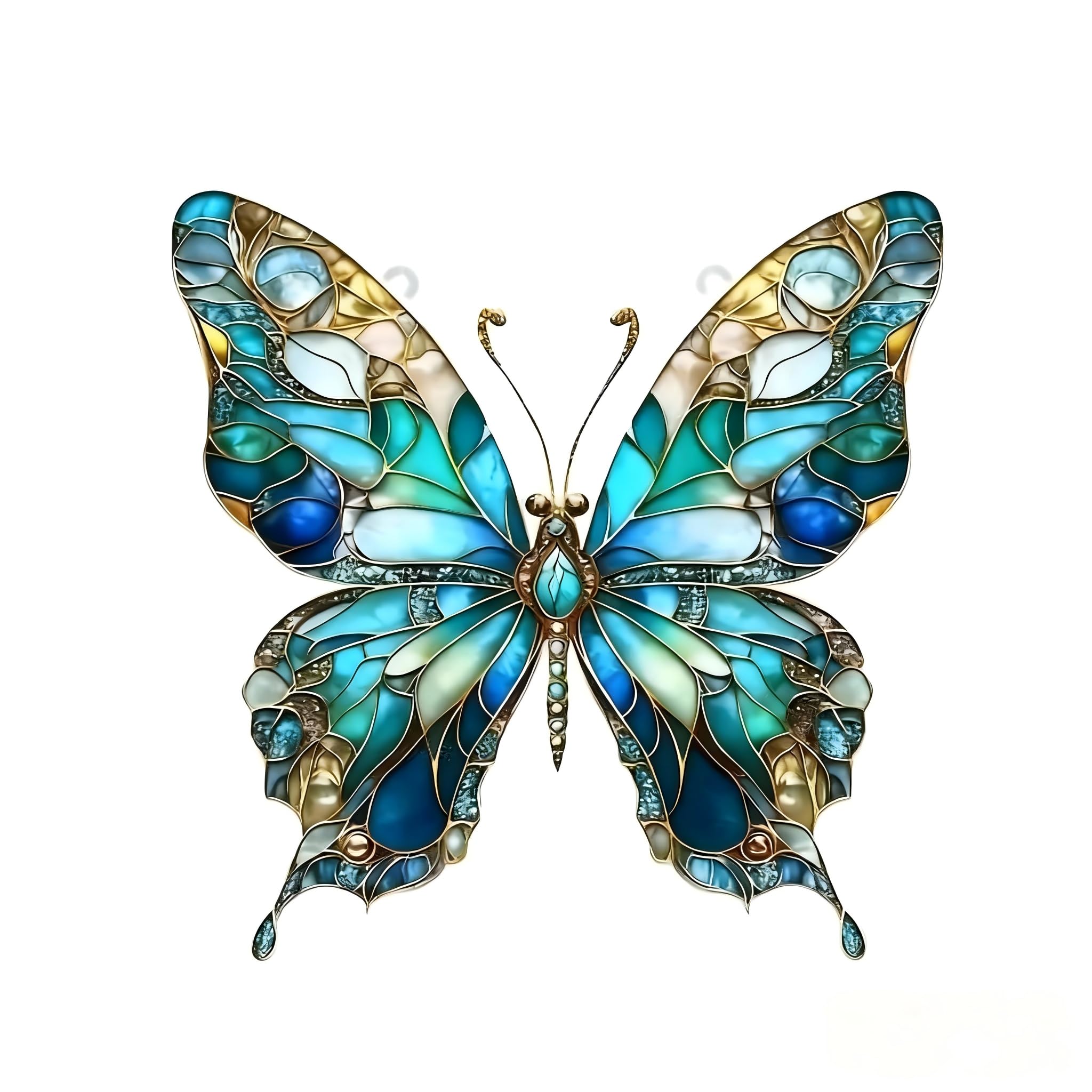 Tivleed Green Acrylic Sun Catcher - 20×20Cm Colorful Butterfly Garden Decor, Outdoor Hanging Ornament For Windows, Patio & Yard Decoration, Modern Stained Glass Effect