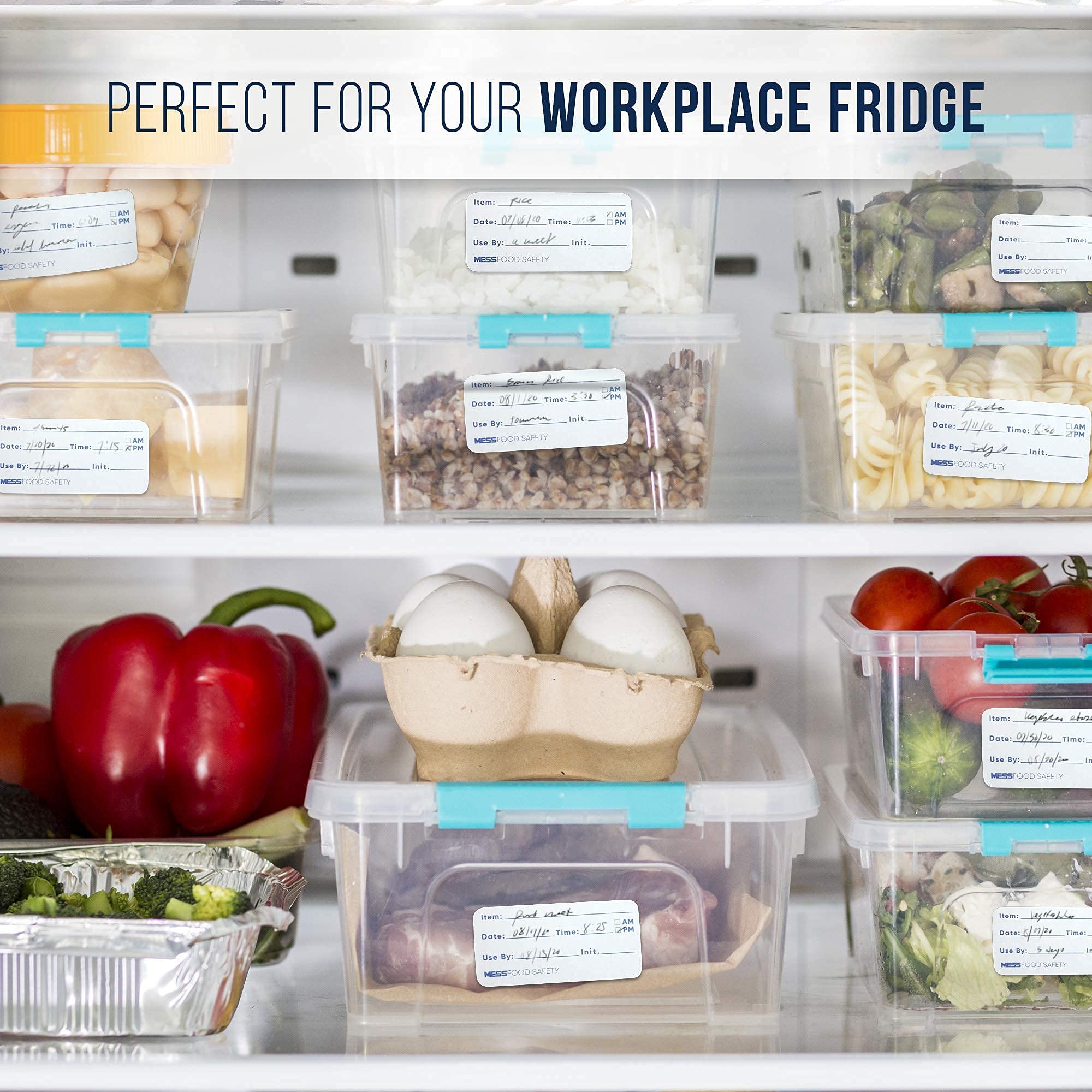 MESS Dissolvable Food Labels for Containers Mason Jar Labels