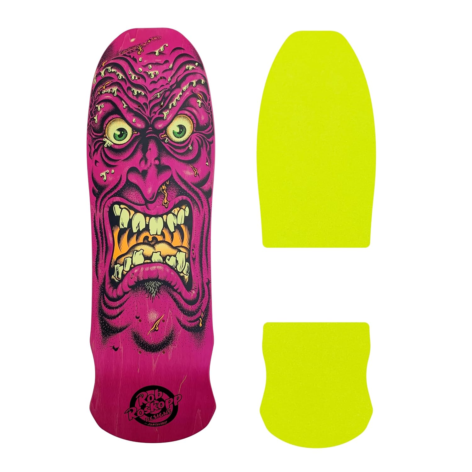 Die-Cut Syle Skateboard Grip Tape Set for Santa Cruz Roskopp Face reissues (Teal)