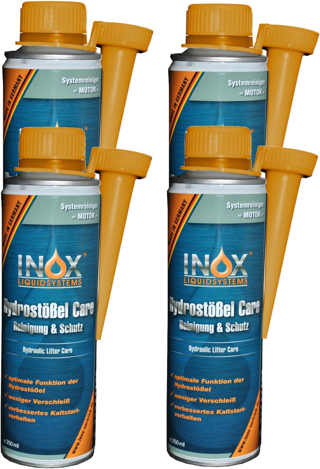 Amazon.fr INOX® poussoirs hydrauliques additif de Soins, 4 x 250 ML additif de Nettoyage et
