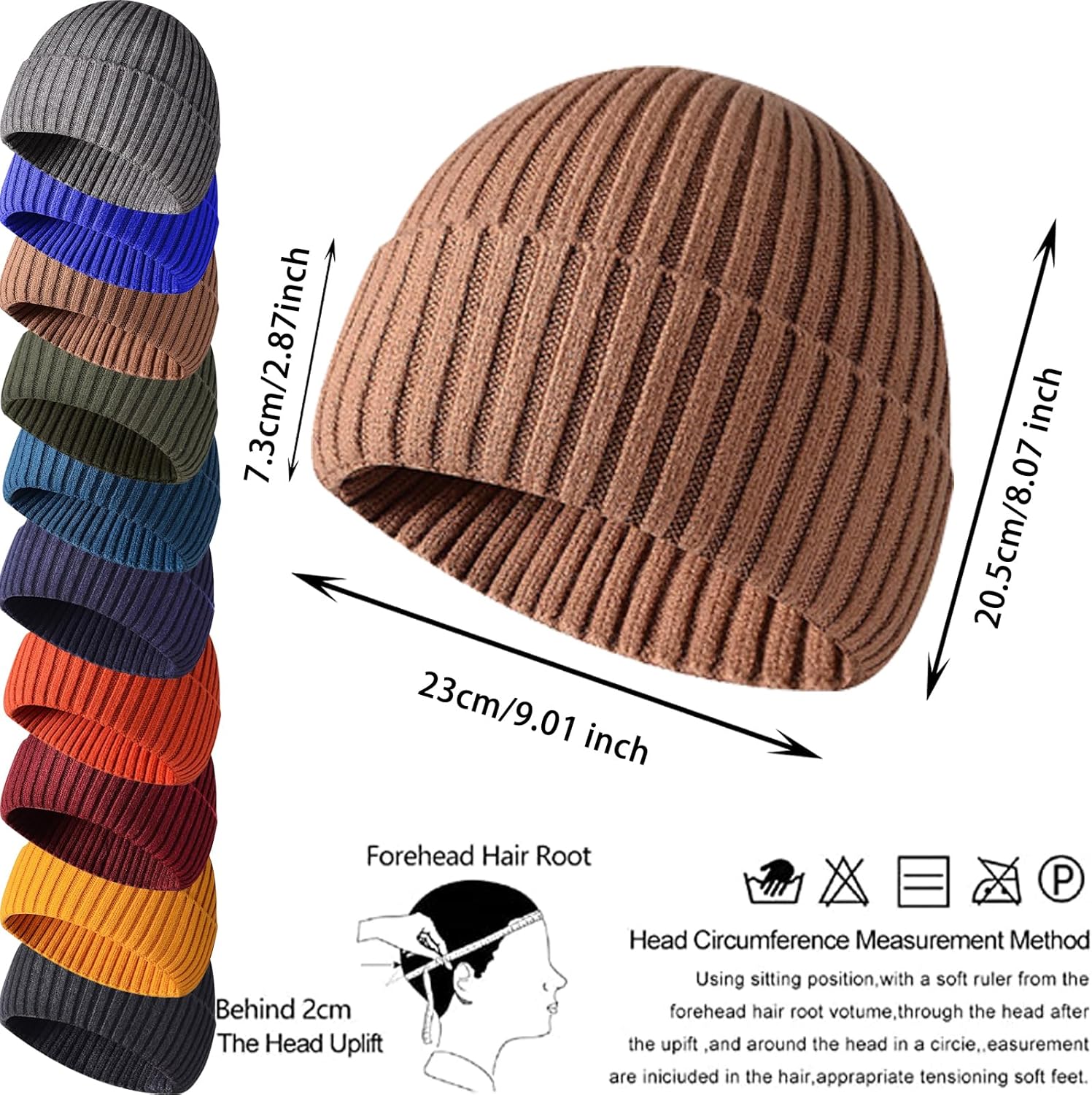 Winter Beanie Hat for Men & Women - Warm Stretchy Skull Cap, Thick Knitted Cuffed Beanies for Cold Weather - Image 3