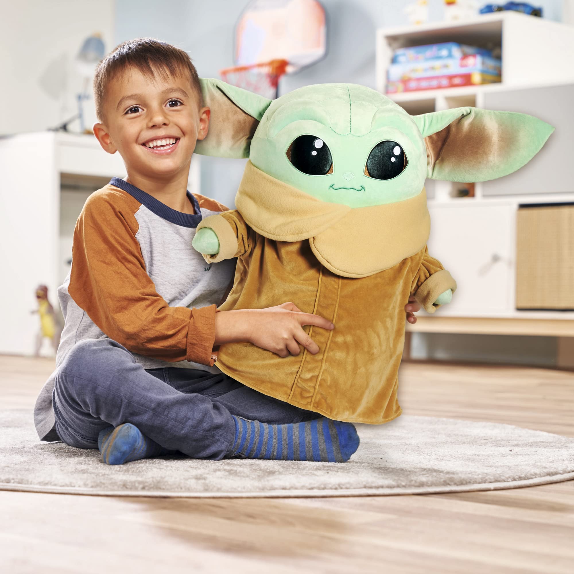 Simba 6315875795 - Disney Mandalorian, The Child Jumbo, 66cm, Baby Yoda, XXL Plüschfigur