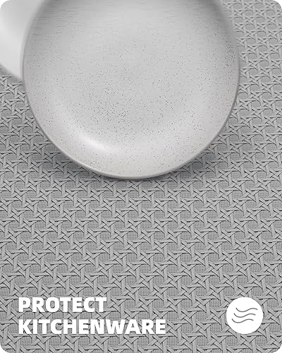 Miniatura 7 de Color&Geometry Alfombras de cocina, 2 unidades, tapetes antifatiga para suelo de cocina, antideslizante, tapete de espuma viscoelástica impermeable
