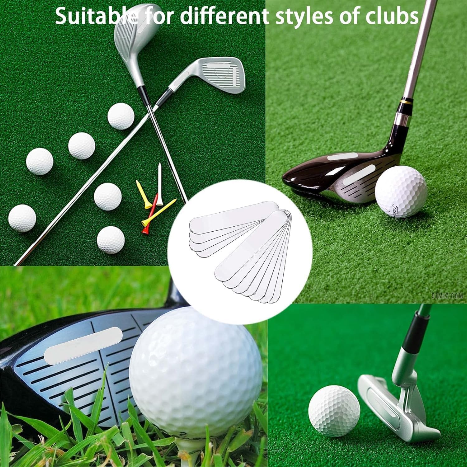 10 Pcs Lead Tape Golf, Golf Weighted Lead Strip, Golf Kit for Clubs, Adjust Swing Weight, Suitable for Tennis Rackets and Golf Clubs, 3G Each(Silver) 4