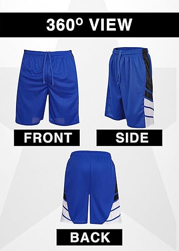 Miniatura 3 de Pantalones cortos de baloncesto para hombre con bolsillos, pantalones cortos de entrenamiento de gimnasio para hombre, paquete de 4