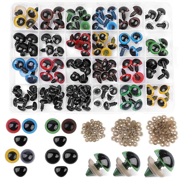 Buy 260Pcs Plastic Safety Eyes and Noses, Saftey Eyes for Stuffed