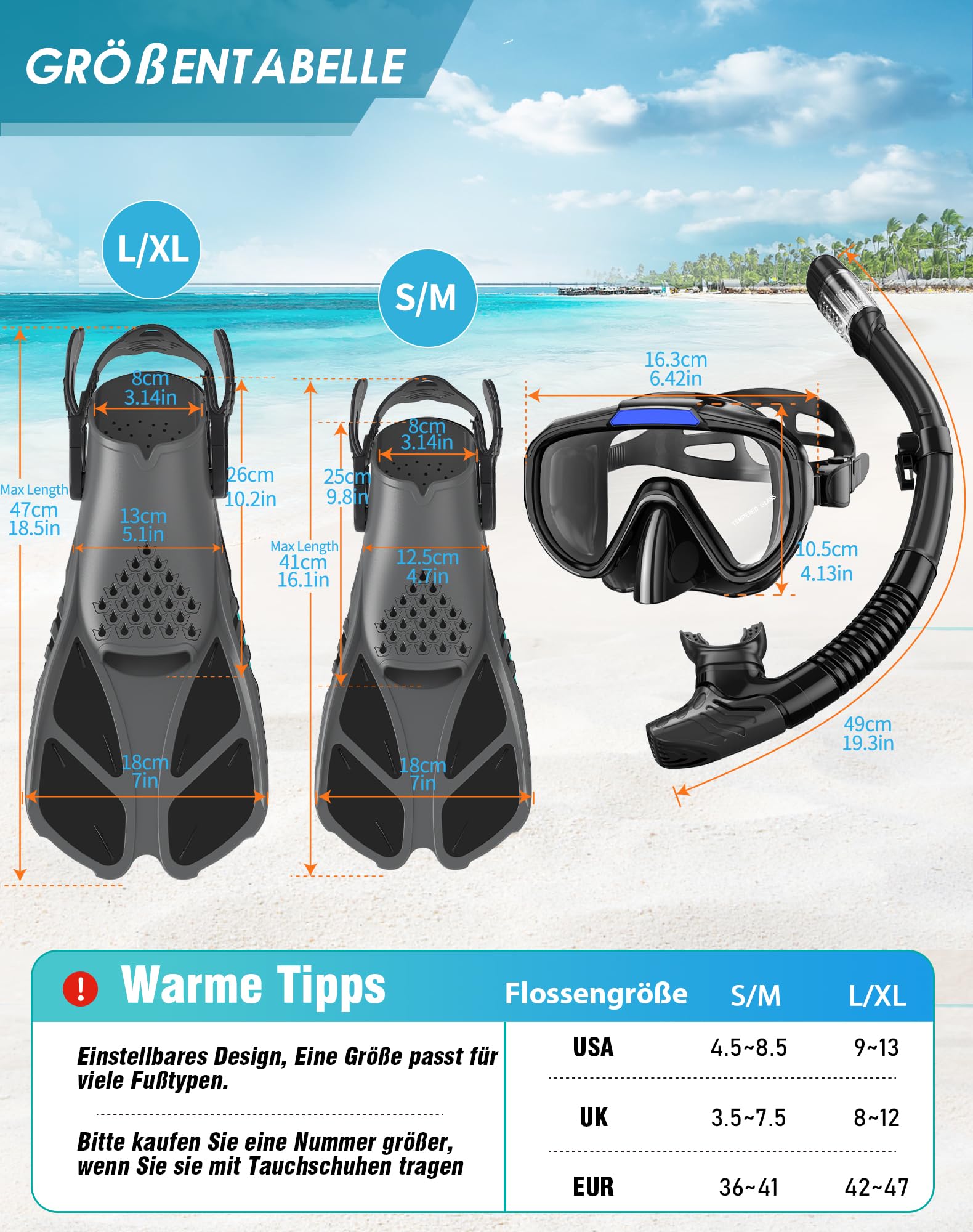 Máscara De Esnórquel De Cara Completa Para Niños - Vista Panorámica 180°, Antifugas, Antivaho, Tubo Plegable, Diseño Tiburón