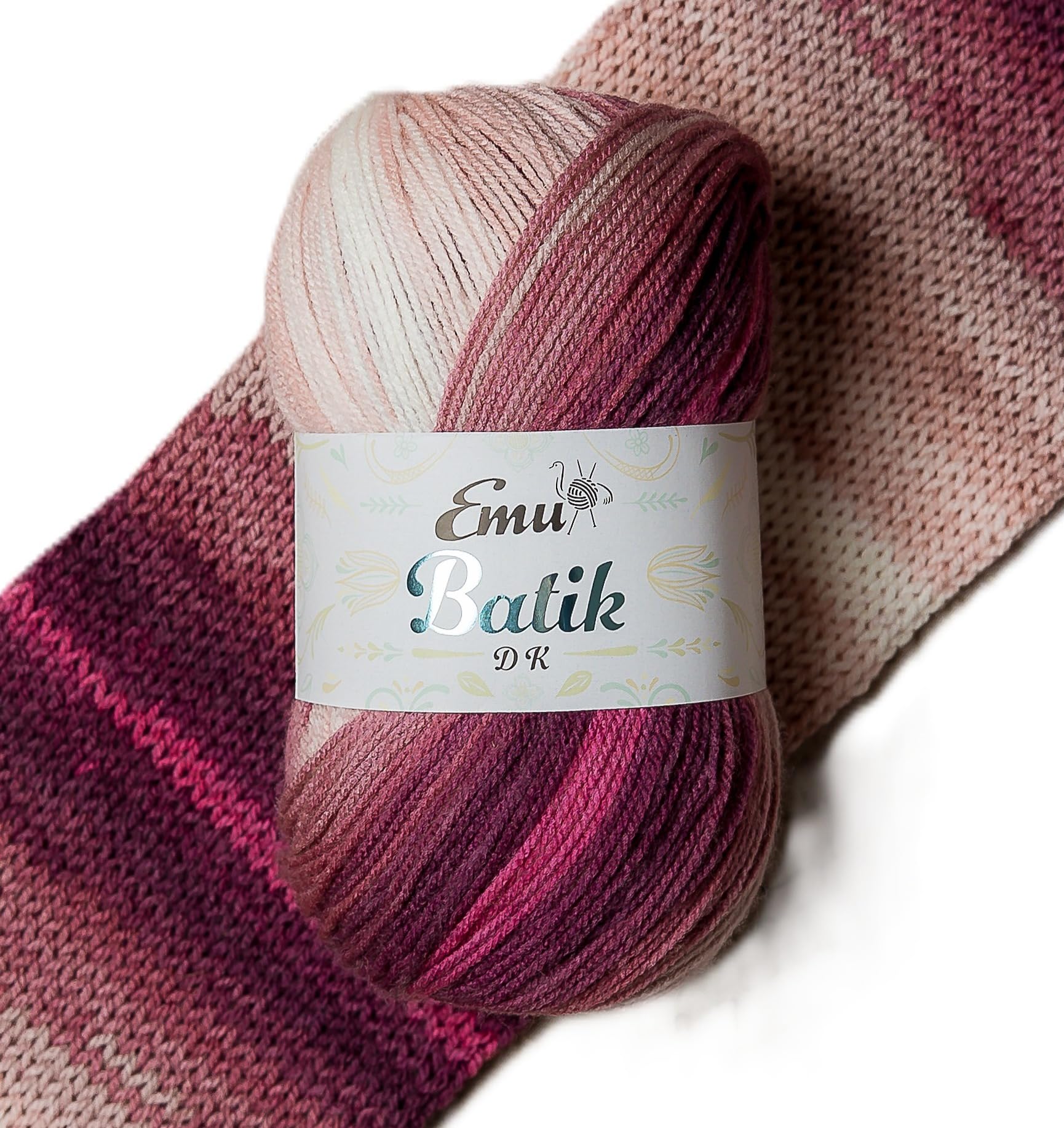 Emu Batik DK Premium Acrylic Yarn 100g Ball 360m, Twirl - 001