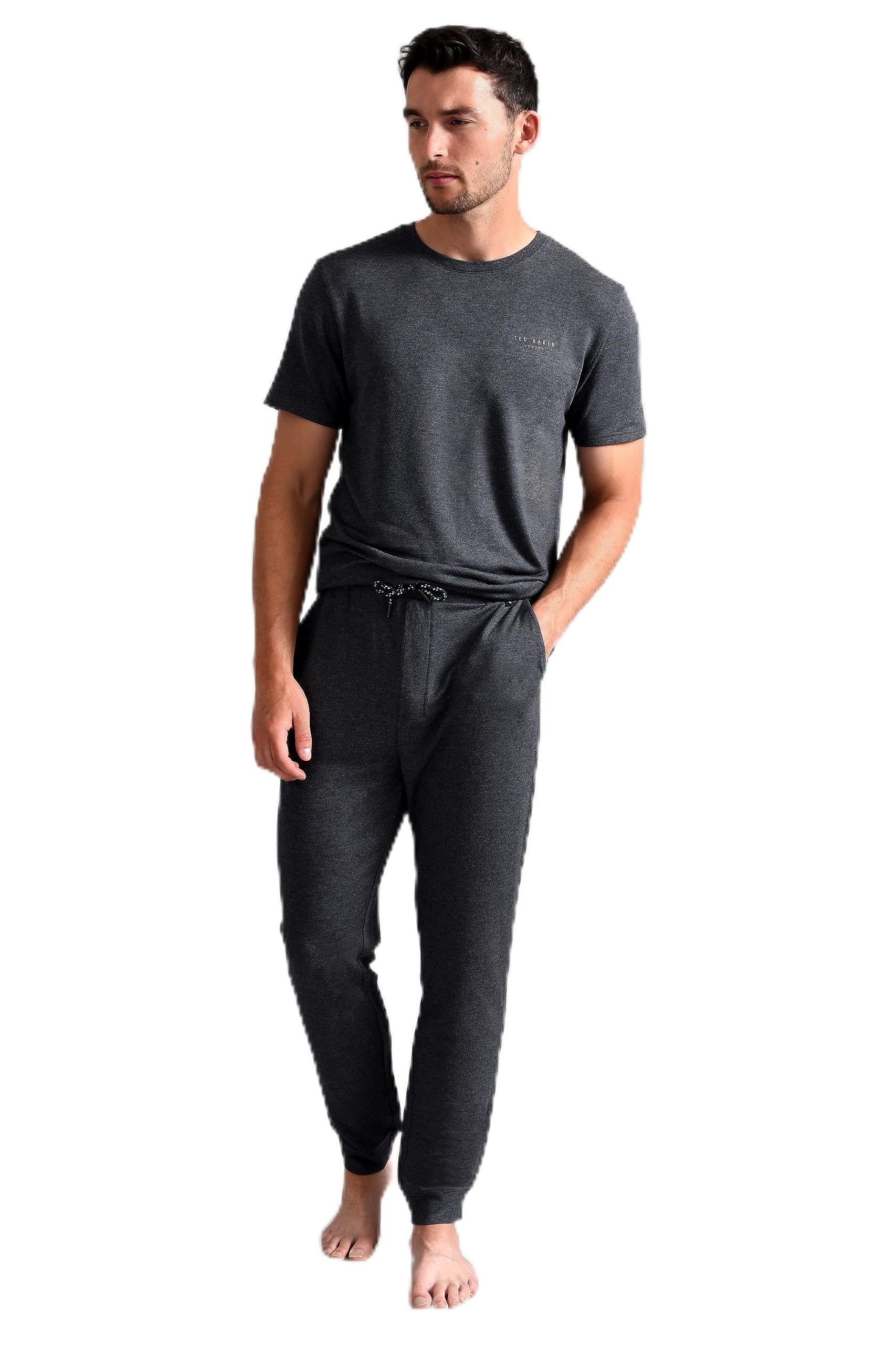 Ted Baker Men's Supersoft Jersey Lounge Jogger, Size M Dark Grey Marl