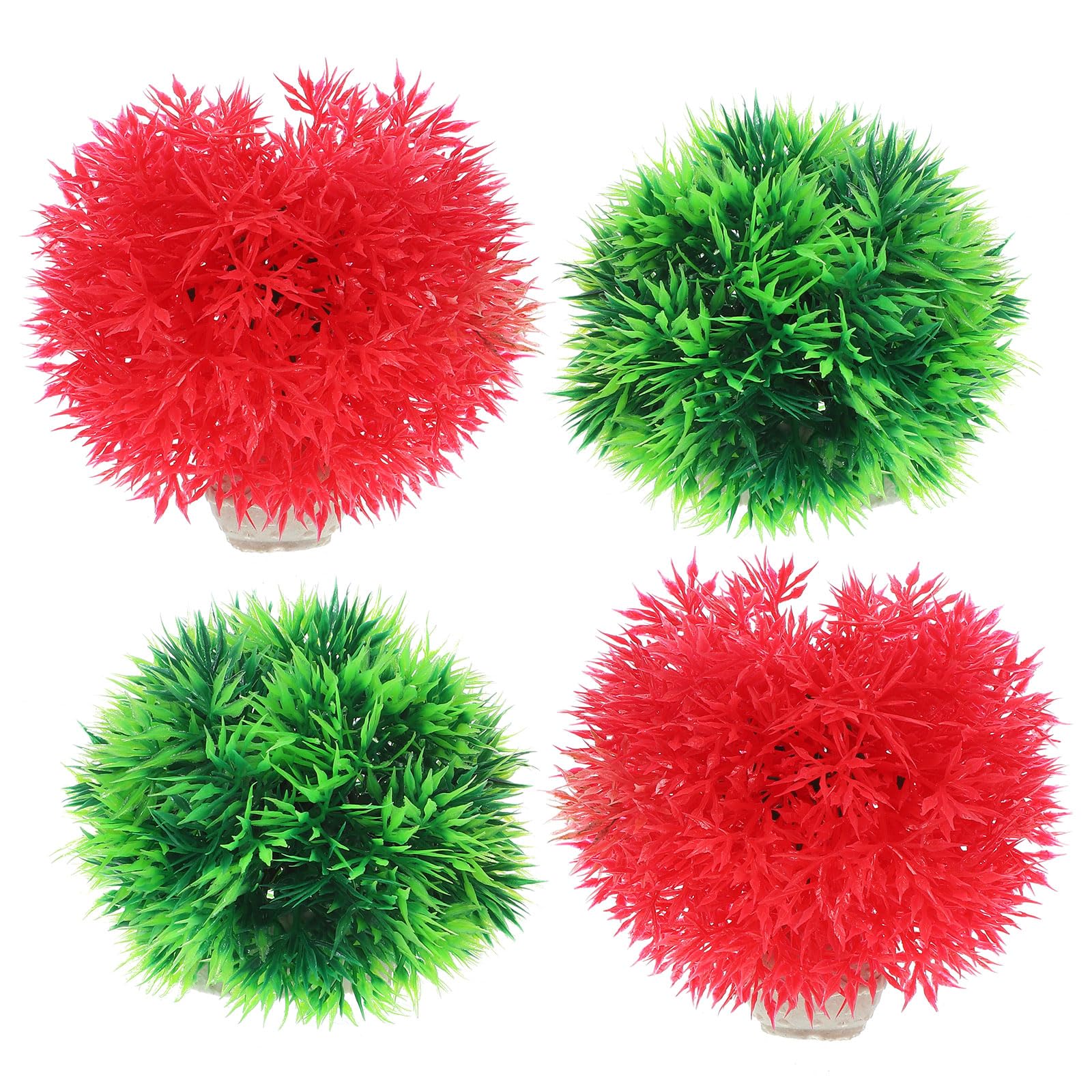 YARNOW 5 Ensembles Boule D'Herbe Artificielle Pour Réservoir D'Eau Gonflable Plante Artificielle Décoration D'Aquarium Bol Verdure Ornement Artificiel Pour 4 pièces * 5