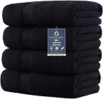 COZYART Luxury Bath Towels 4 PCS, 27x54 650 GSM Turkish Cotton, Gold | Zero Twist 100% Ring Spun Cotton, Fluffy, Ultra Soft, Super Absorbent, Quick Dry, Large Towels for Hotel Spa Bathroom Shower