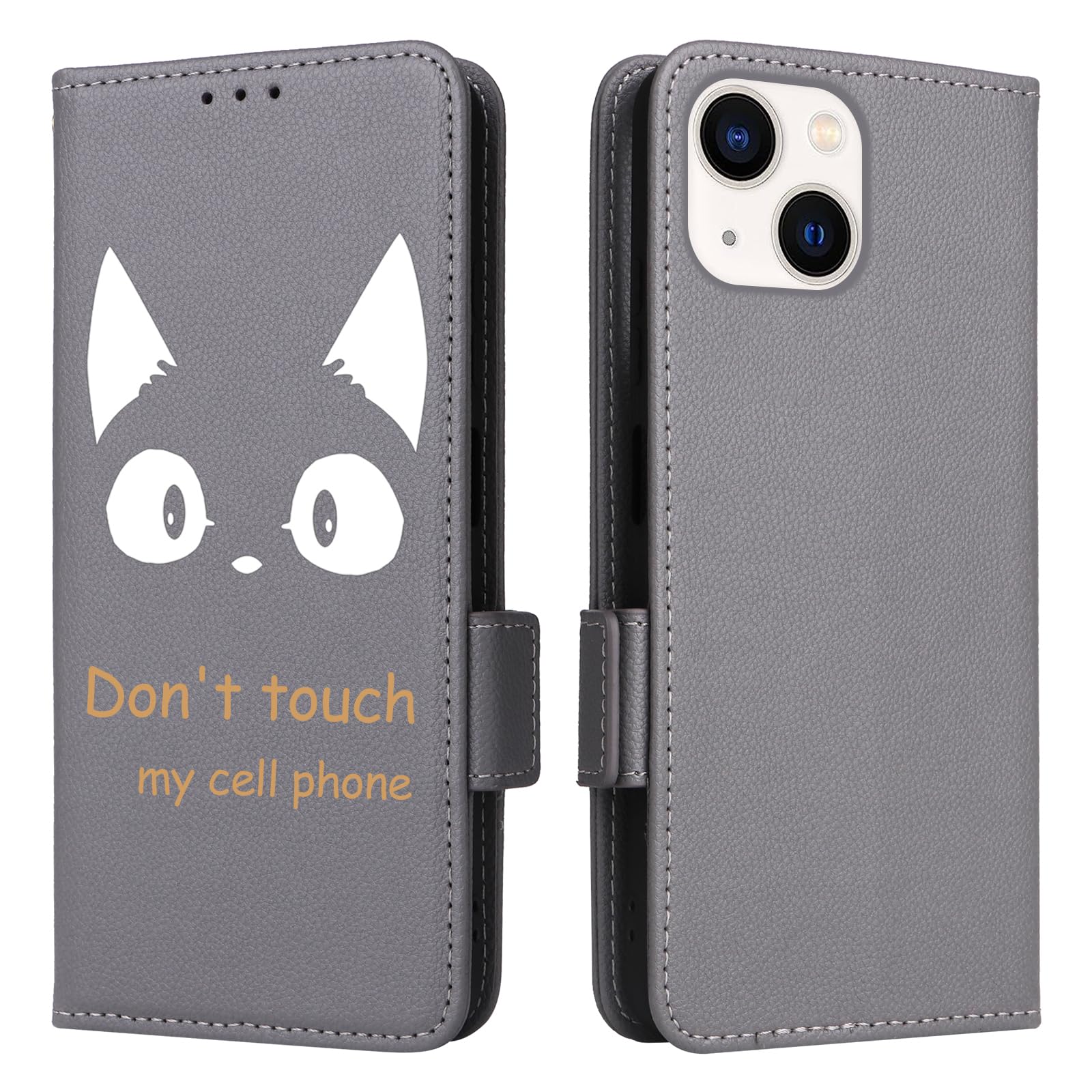 Amazon.co.jp: iPhone 16 ケース 手帳型 高級PUレザー 猫プリント 