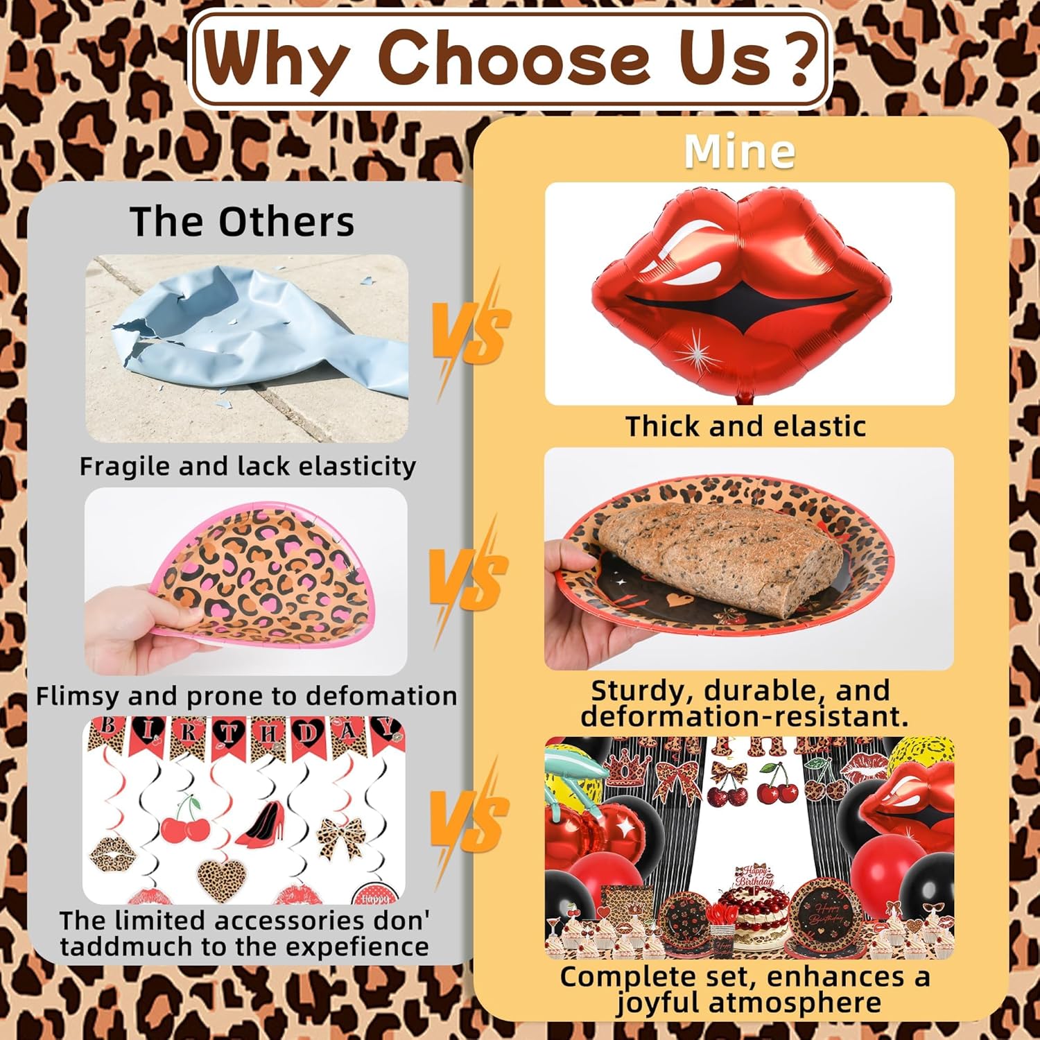 216pcs Red Cheetah Print Birthday Decorations Tableware Set Serves 24 Guests,Cheetah Birthday Decorations Includes Banner Balloons Tablecloth Plates for Leopard Birthday Decoration