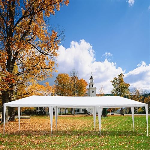 Miniatura 2 de Homgrace Tienda de campaña con dosel de 10 x 30 pies, carpa para fiesta de boda al aire libre, kiosco, resistente, 5 paredes extraíbles (10 x 30