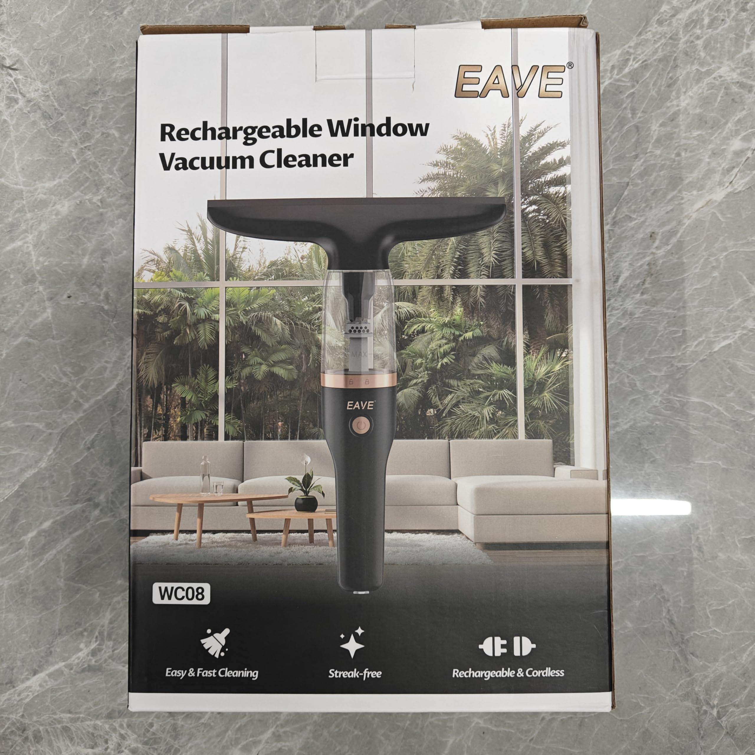 Nettoyeur de Vitres Aspirateur de fenêtre rechargeable - Kit de nettoyage électrique pour vitres - Réservoir d'eau de 60 ml Aspirateur de fenêtre sans Fil avec vaporisateur (noir)