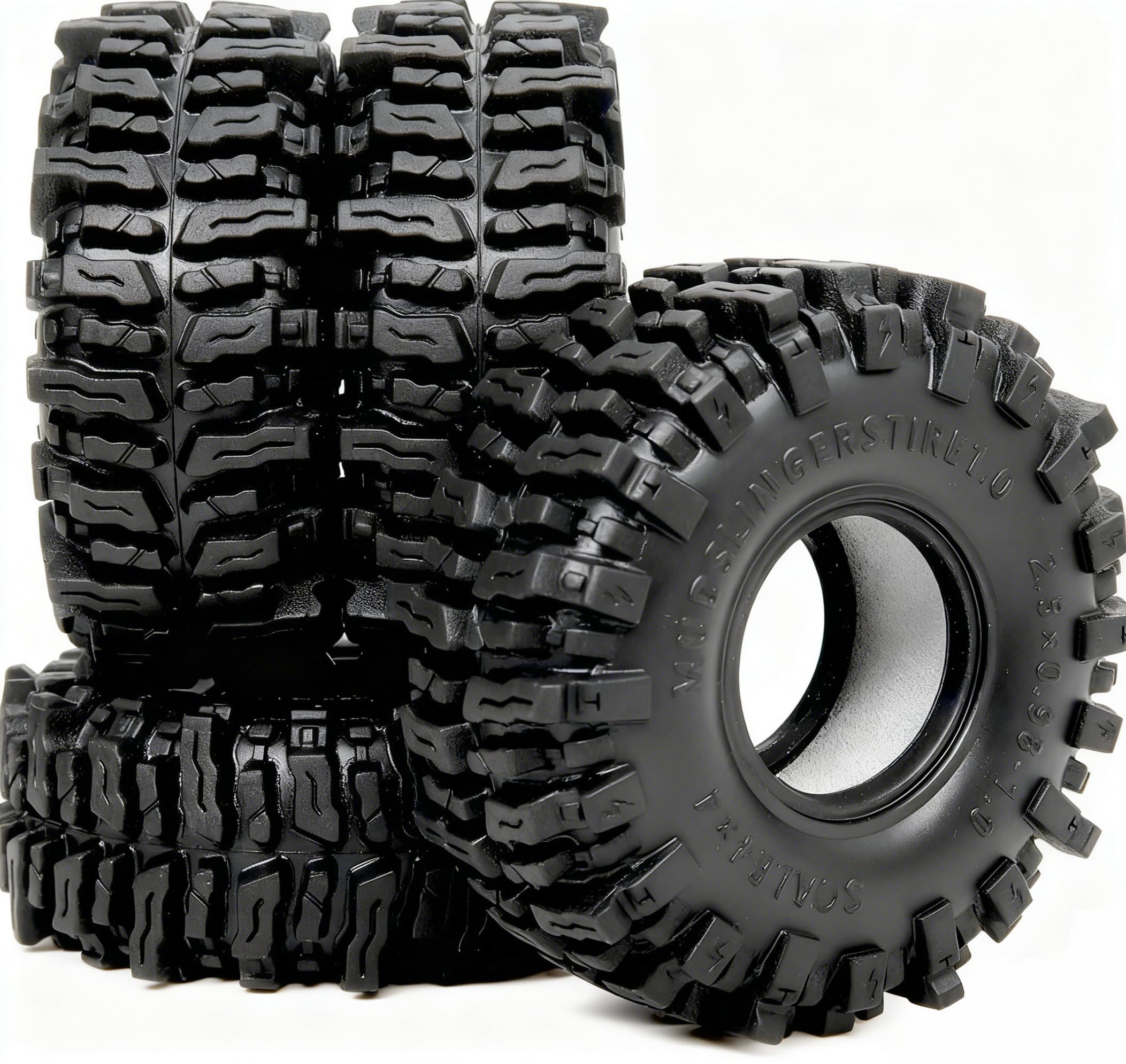 Amazon.com: HOBBYSOUL 1.0 Tires 64 * 25mm 1.0 Mud Slingers Tires