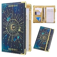Vista 9 de Bienbee Libreta de servidor, libro de camarera. Libros de servidor para camarera, libro de camarero con bolsillo con cremallera para dinero. Libro