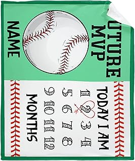 Personalized Baby Month Blanket Name Blanket | Monthly Milestone Blanket for Newborn Boy Girl | 40