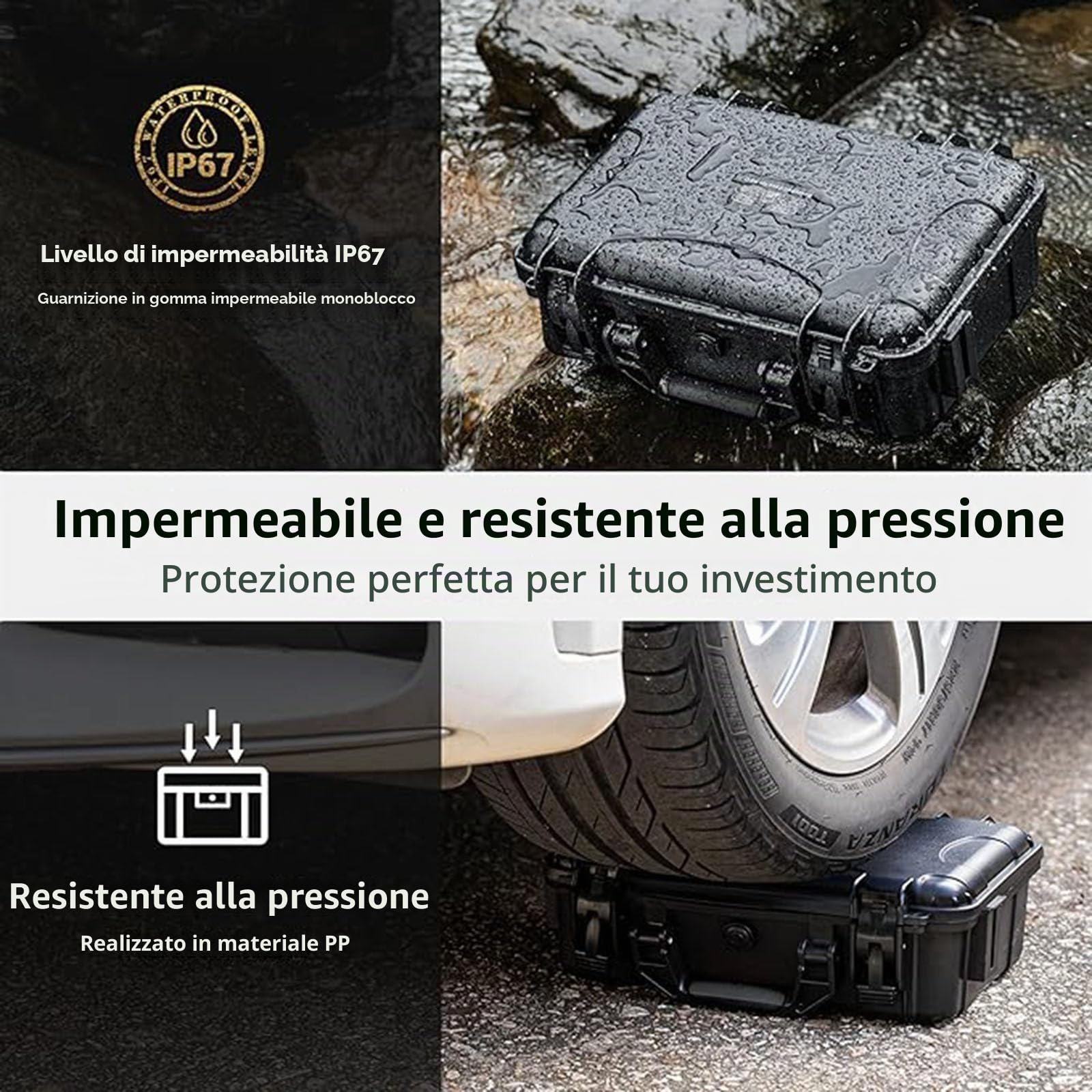 Neo Case, Custodia rigida impermeabile per il trasporto per DJI Neo Fly More Combo Valigia portatile Cross Body Box Drone e accessori Organizer da viaggio Shell, Nero , custodia per il