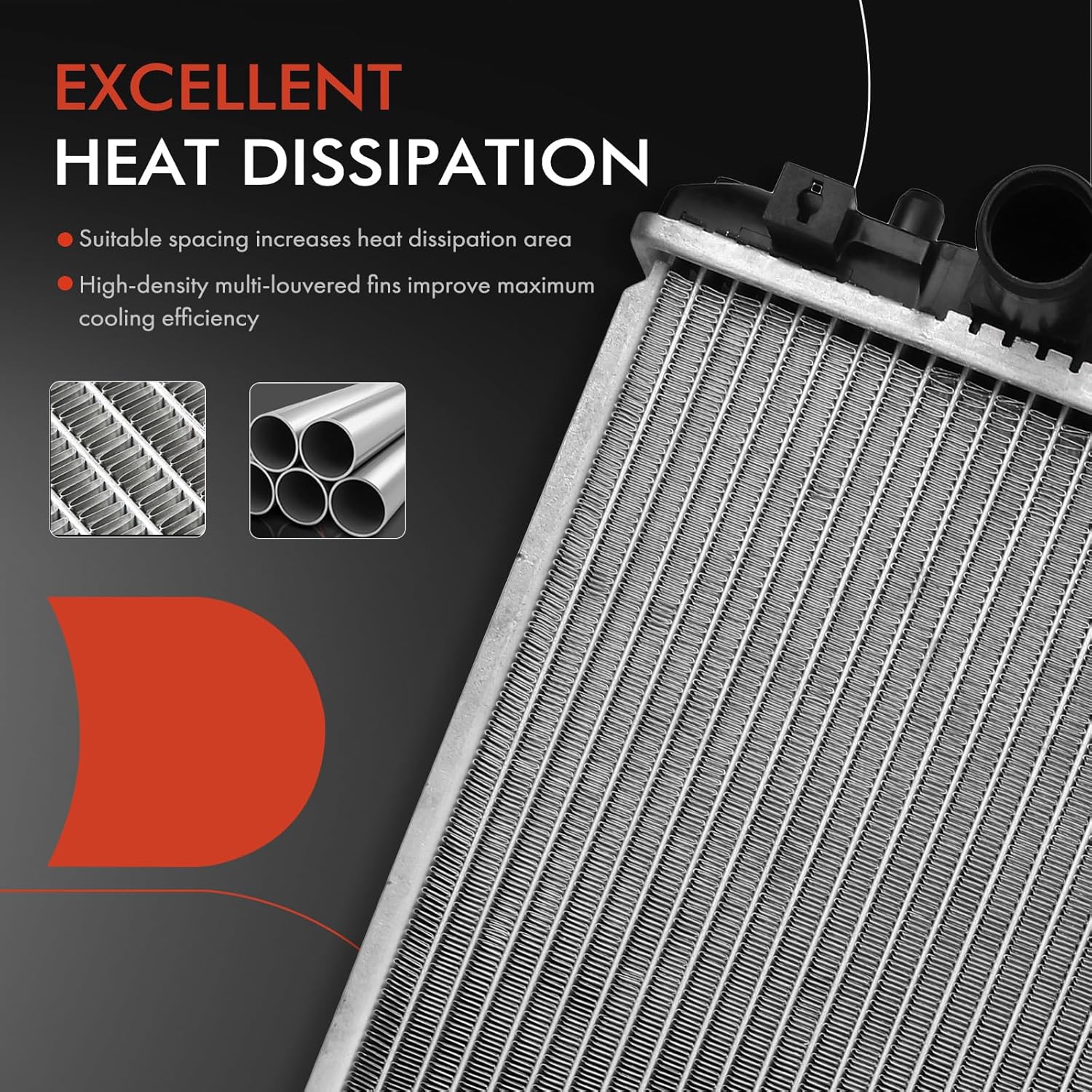 A-Premium Engine Coolant Radiator Assembly with Transmission Oil Cooler Compatible with Suzuki Esteem 1999-2002, 1.6L 1.8L, AT/MT