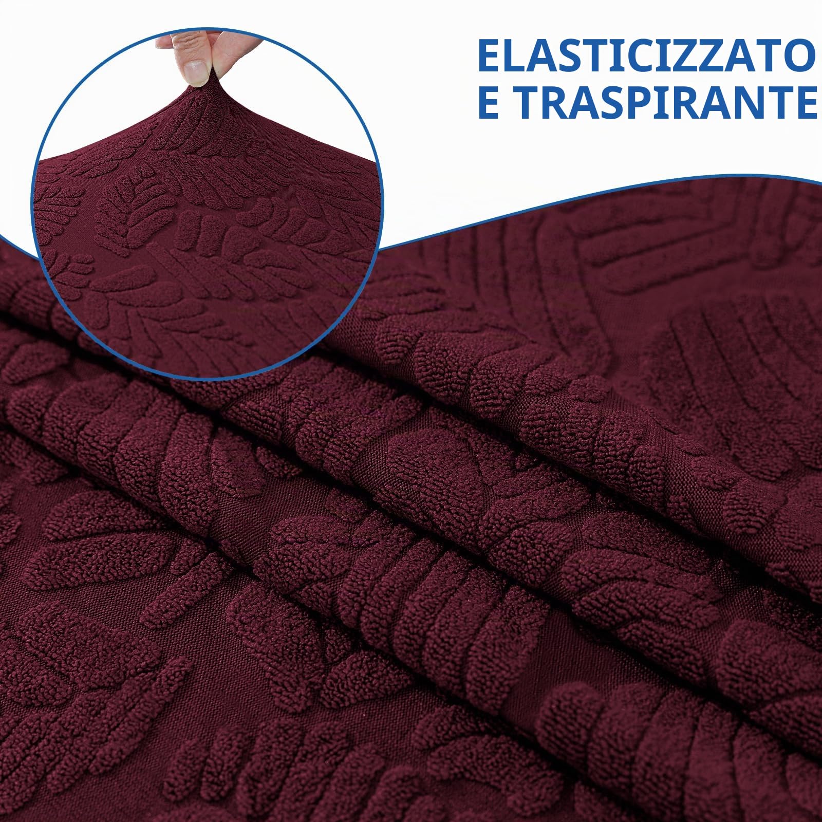 YSTELLAA Copridivano 3 Posti Con Braccioli, Universale Copri Divano Elasticizzato Lavabile, Copridivani Antimacchia Antiscivolo, Sofa Cover Antigraffio Gatto, Per Soggiorno, Rosso