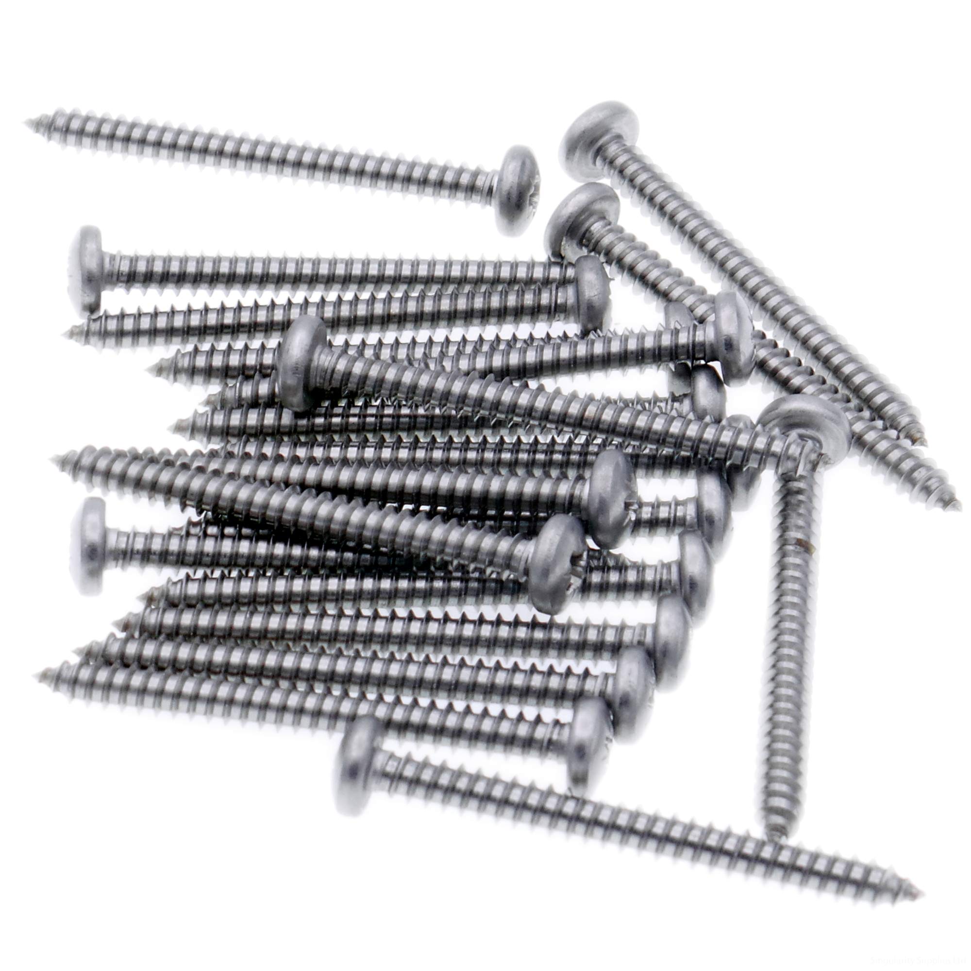 Singularity Supplies No.4 X 0.5 (2.9Mm X 13Mm) Pozi Pan Self-Tapping Screw - Stainless Steel (A2) (Pack Of 20)