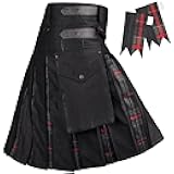 Hybrid Utility Kilts for Men Scottish Traditional Kilt with Flashes