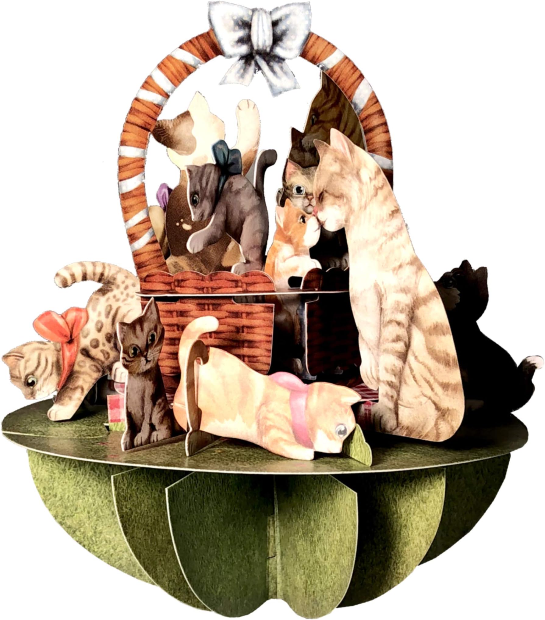 Santoro PirouettesSantoro Pirouettes 3D Pop up Card, Kittens in a Basket