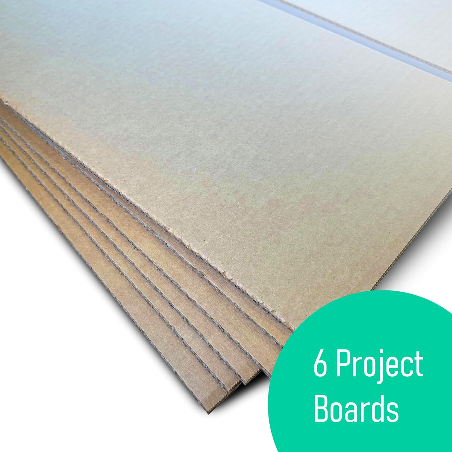 Flipside Products 28" x 40" White 1-Ply Project Boards, Great for Classrooms, Science Fairs, Office Presentations, Display for Pictures - 6 Pack