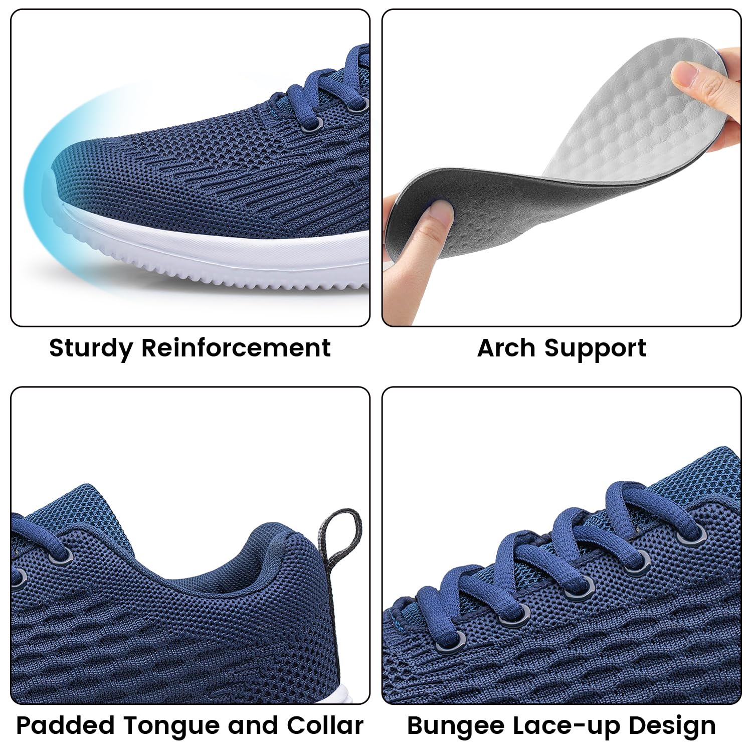 Raoendis Zapatillas deportivas para hombre, para correr, caminar, ligeras, de malla, cómodas, atléticas, fitness, tenis