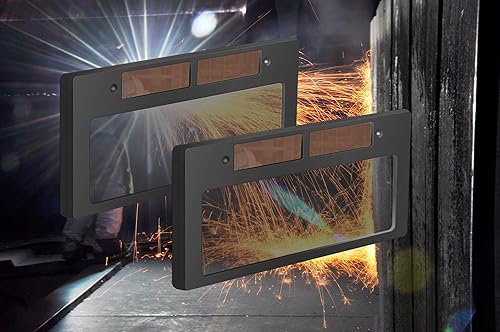 Miniatura 3 de Paquete de 2 lentes de filtro de casco de soldadura con atenuación automática solar, filtro de atenuación automática, 311, 4-14 x 2 pulgadas, se