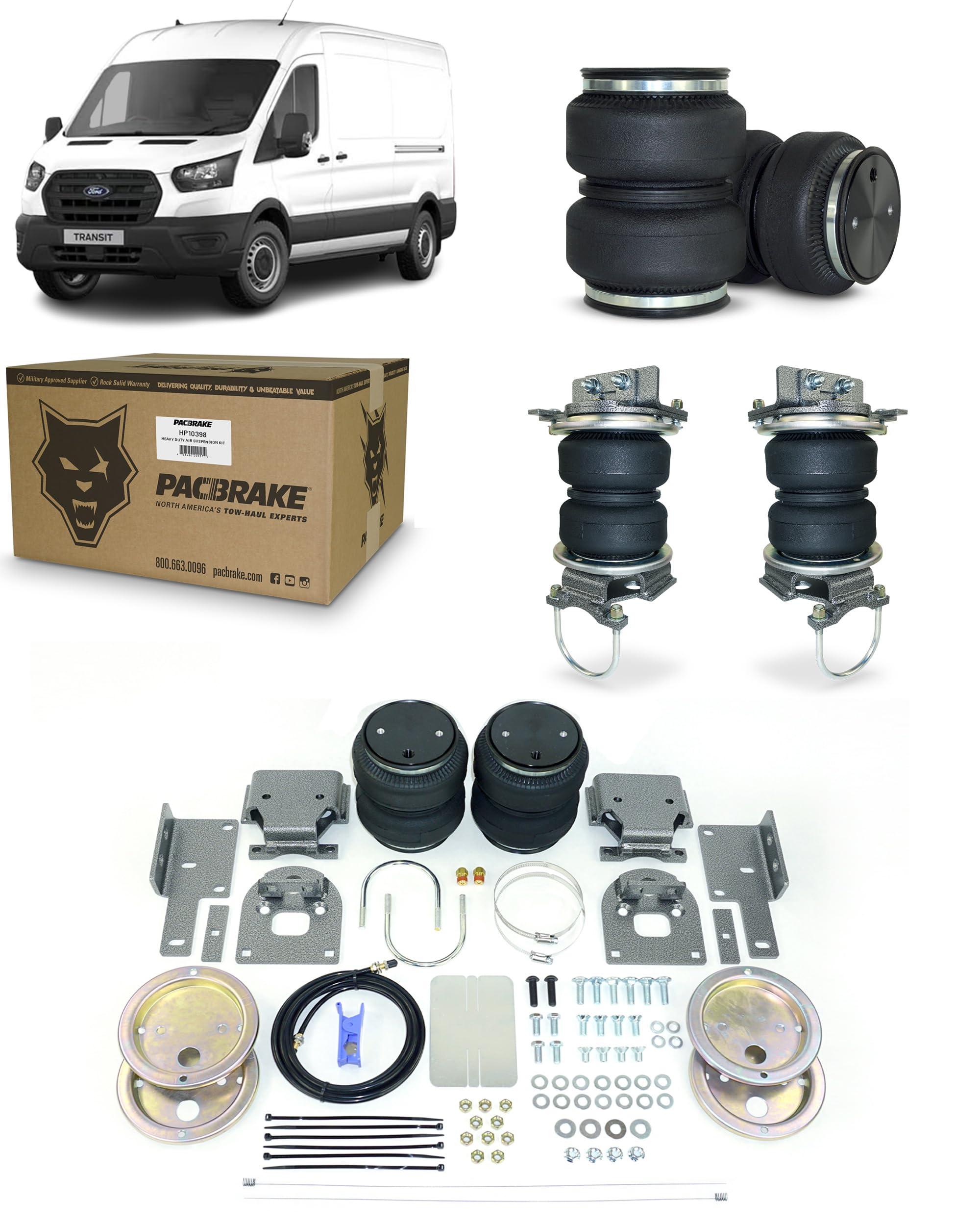 Amazon.com: Pacbrake HP10398 ALPHA HD Air Spring Suspension Kit