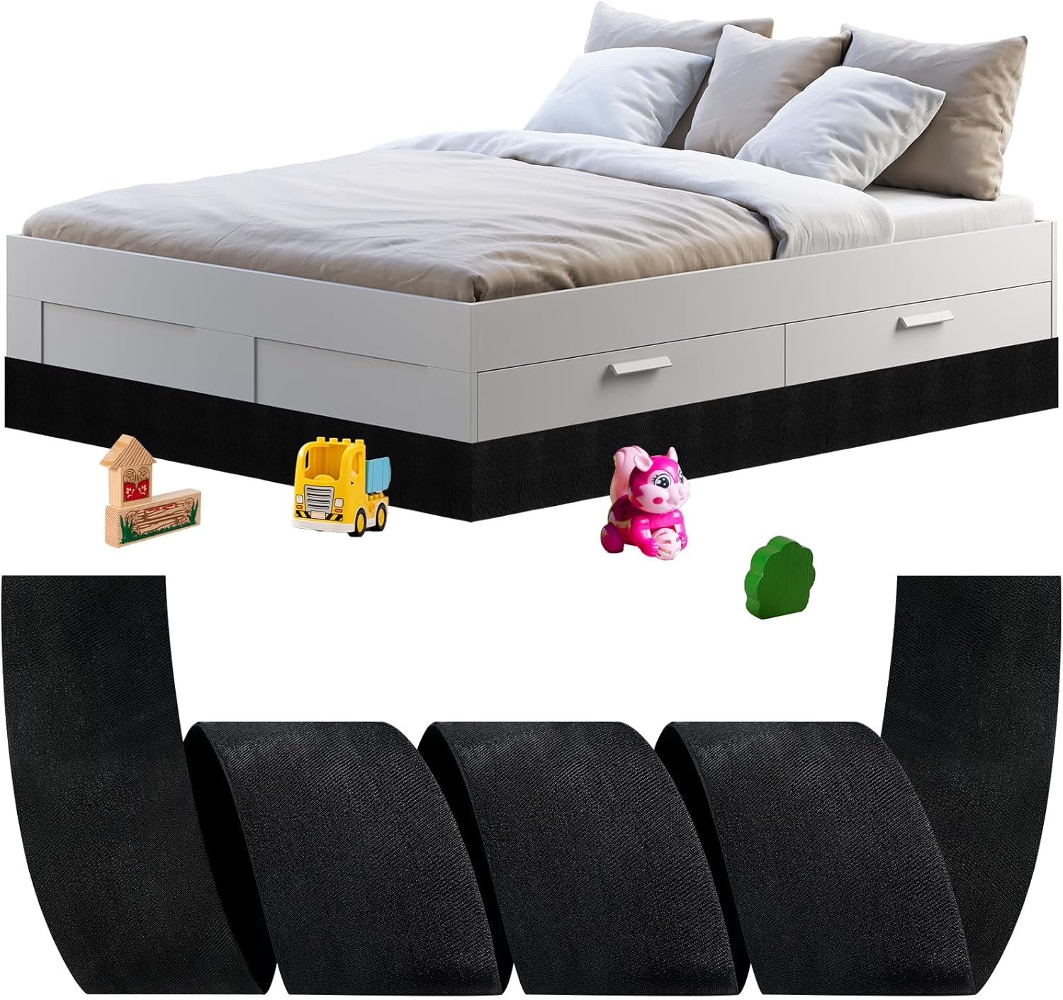 Yunlly Under Bed Blocker for Pets Toys Adjustable Under Bed