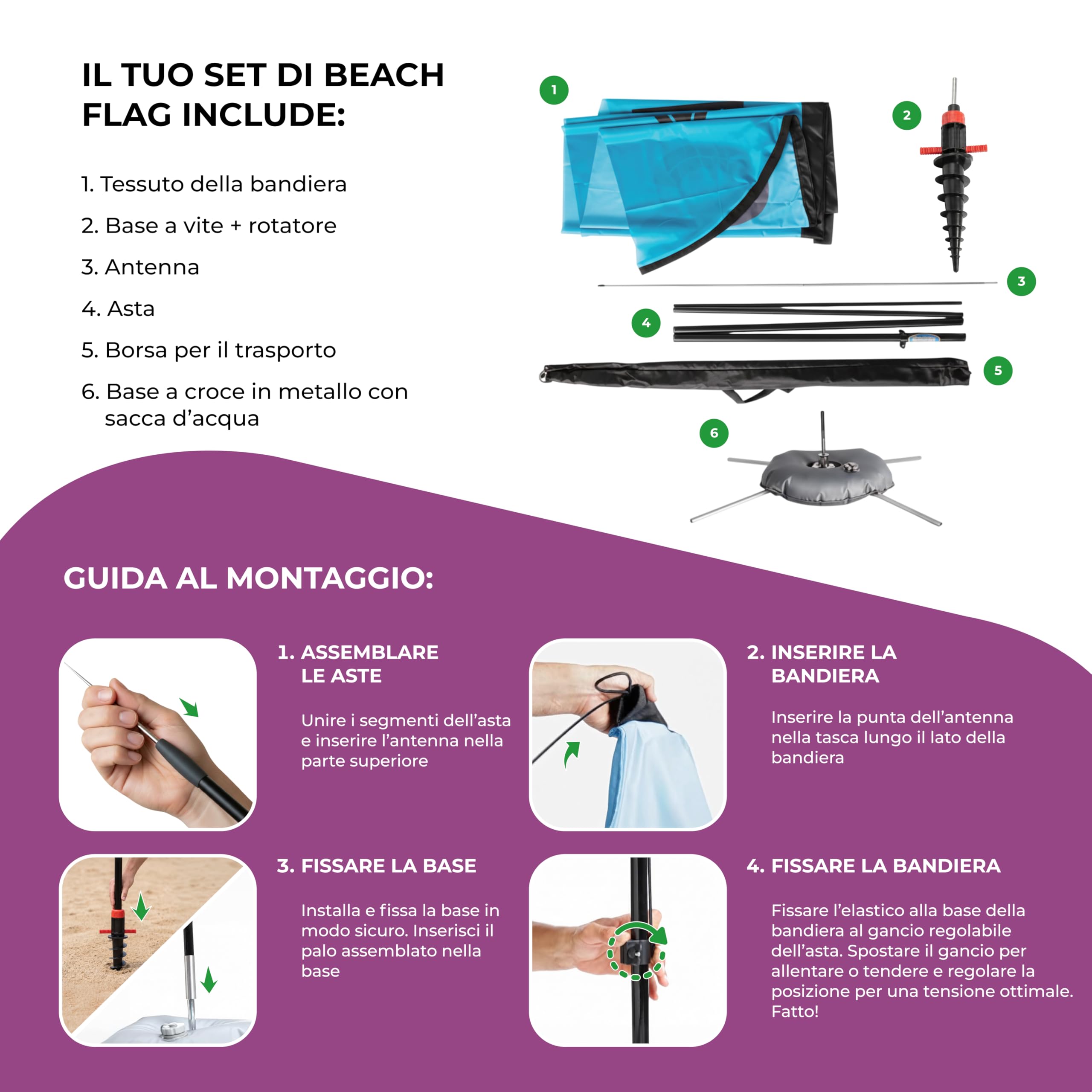 Cimpress Bandiera vela personalizzata 3,2m, aggiungi il tuo logo o testo, bandiera pubblicitaria double face beach flag con asta per pubblicità esterna, eventi, ristorazione e immobiliare