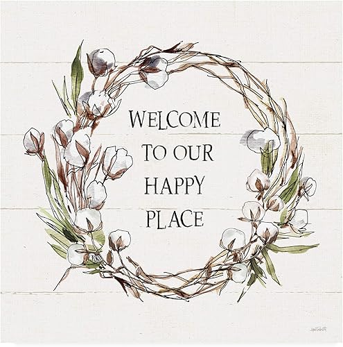 Trademark Fine Art, 18x18 Country Life VII Bienvenido por Anne Tavoletti