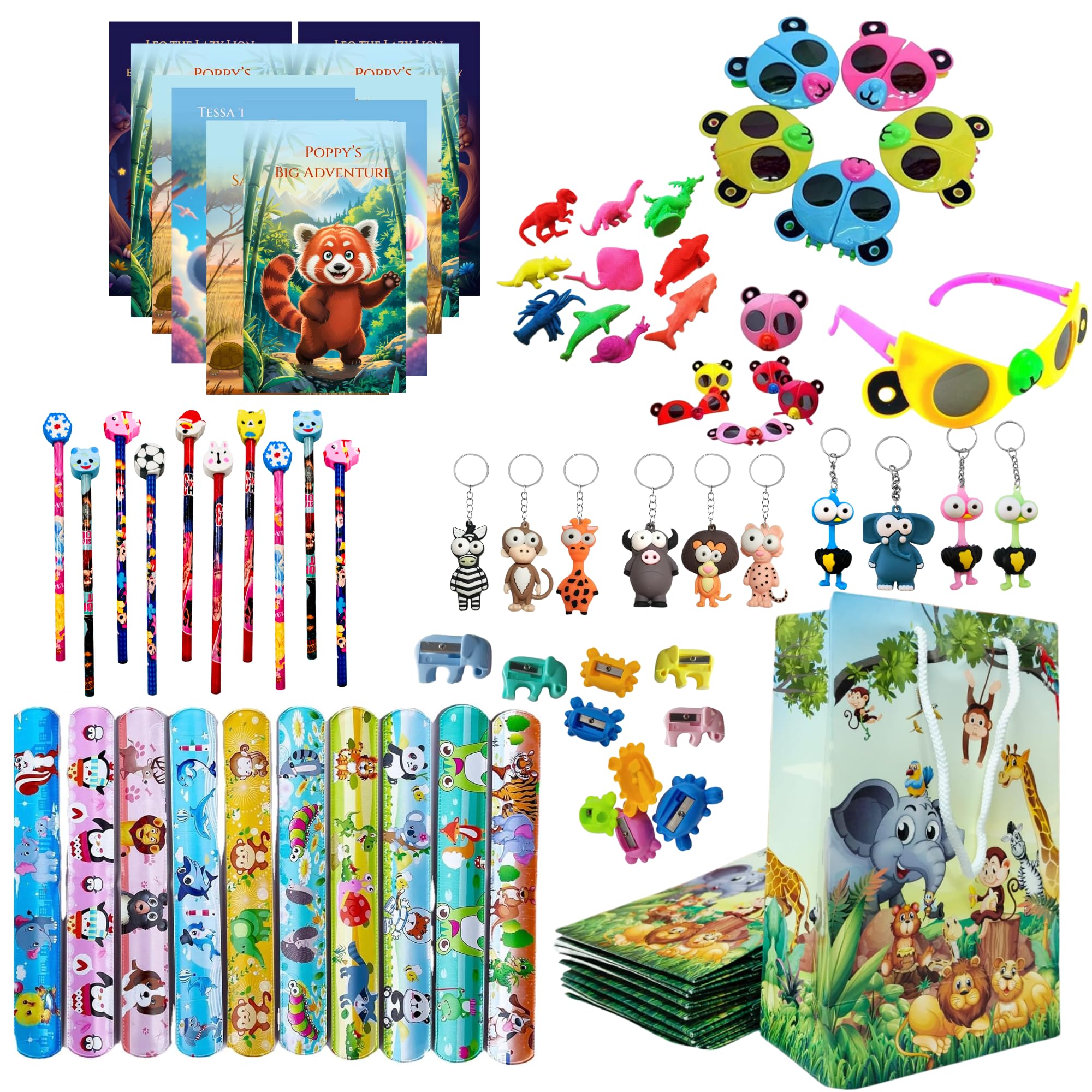MONKEYTAIL 80 Pcs Jungle Safari Animal Combo Pack as Birthday Return Gifts for Kids of All Age Group