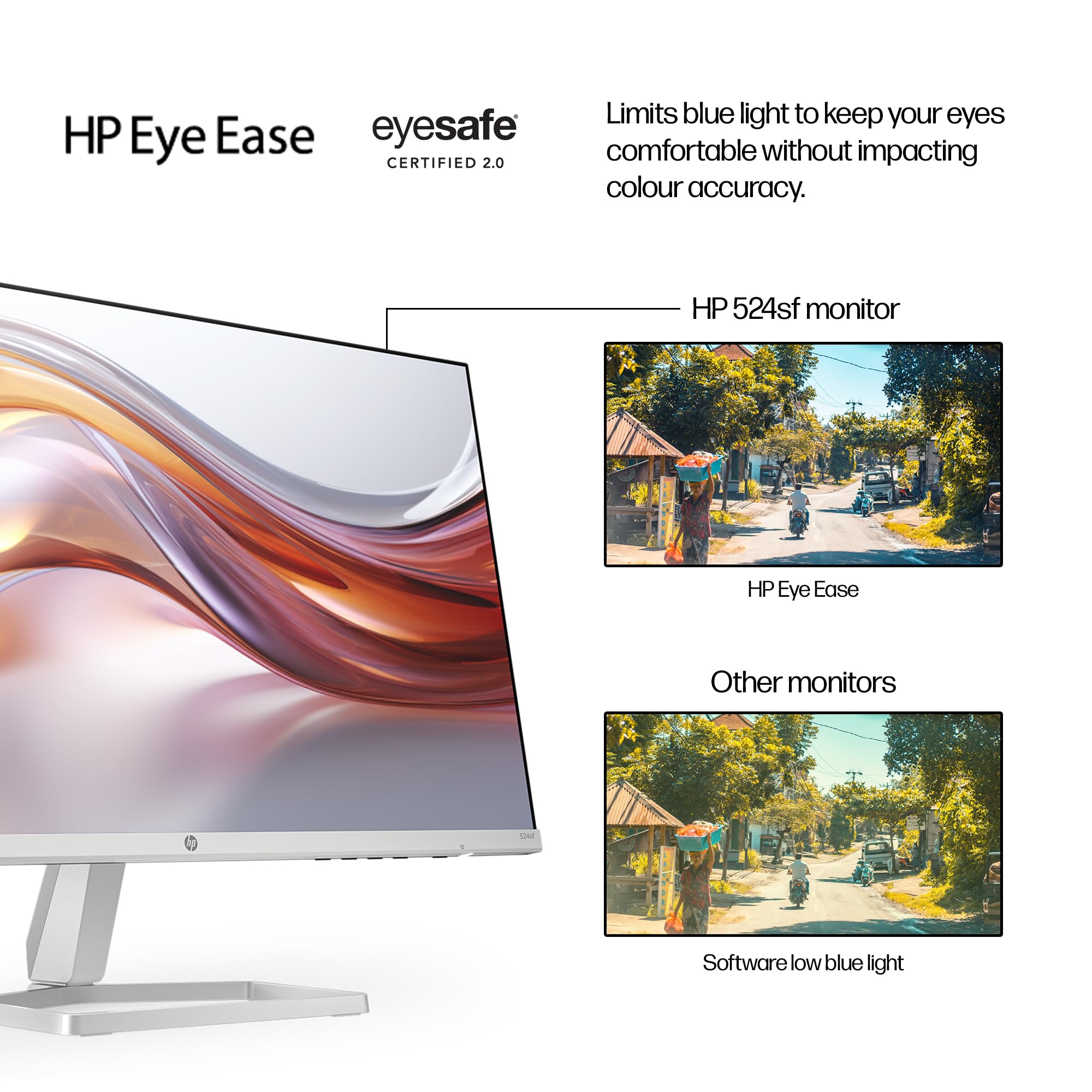 HP Series 5 23.8" FHD Height Adjust Monitor (524sh) | 100Hz Refresh Rate |1500:1 Contrast Ratio | 99 percent sRGB Spectrum | 300 Nits Brightness | HDMI, VGA Ports | Ergonomically Adjustable — view 5