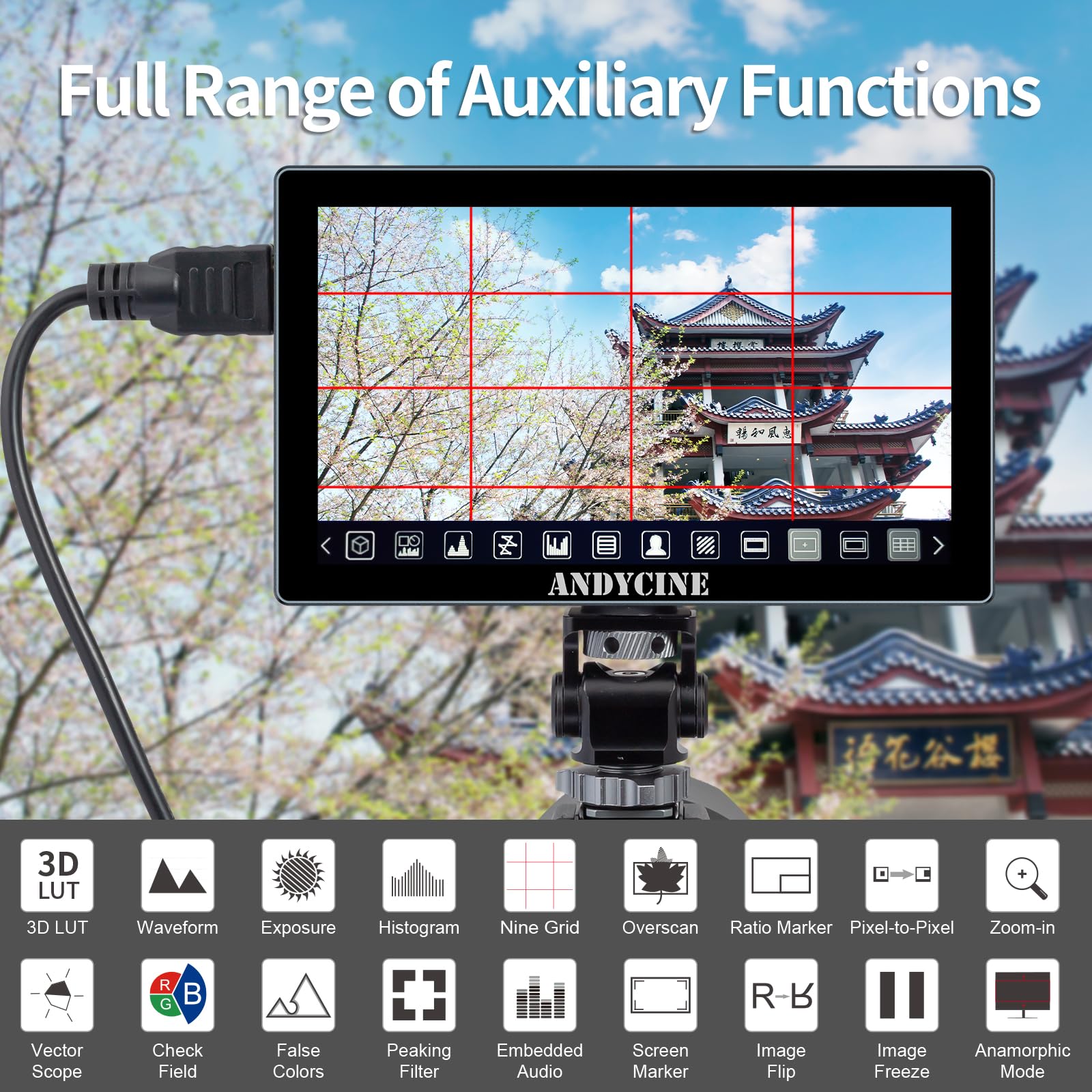 ANDYCINE X5 5.5 Inch 1200nits Brightness Aluminum Housing DSLR