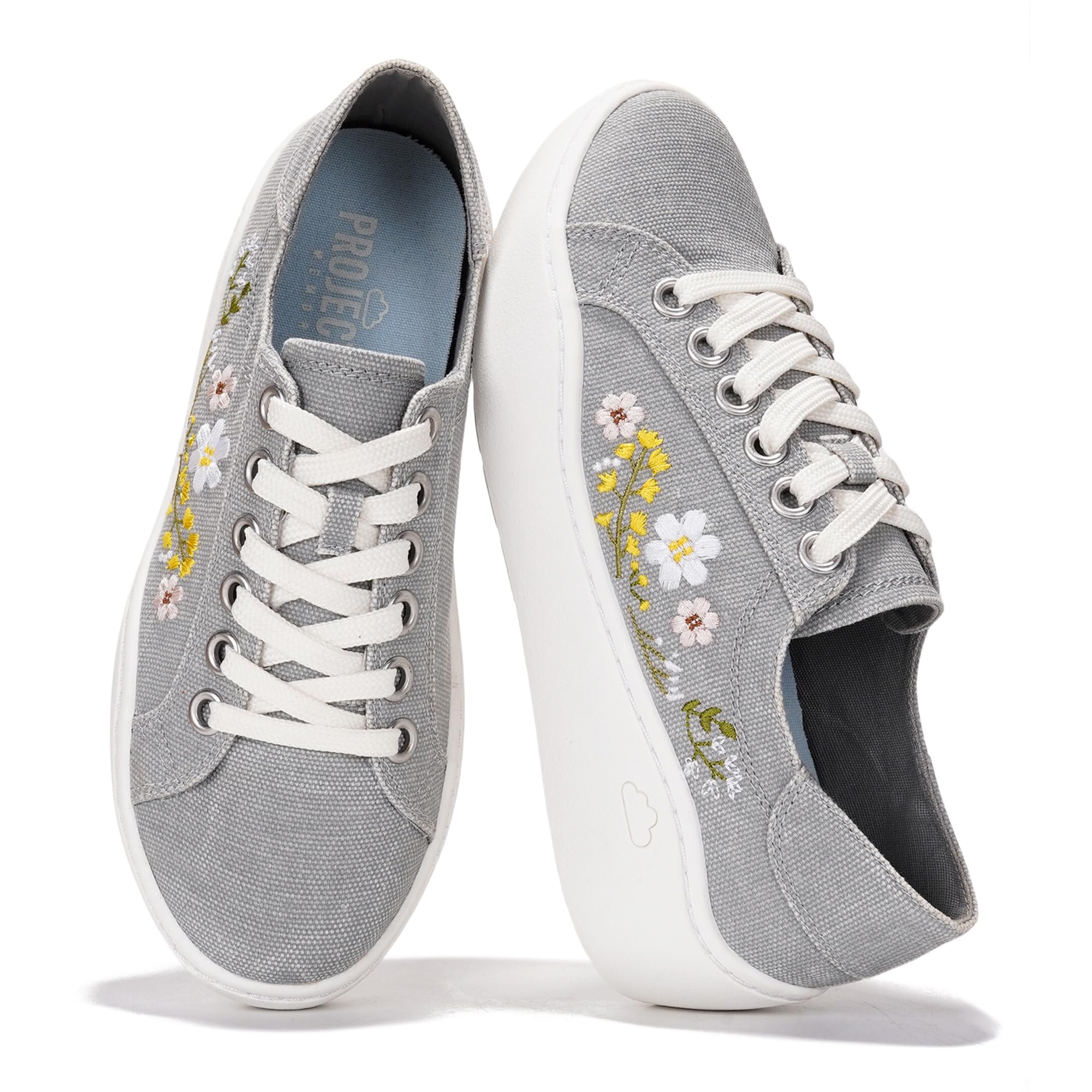 Project Cloud Platform Sneakers for Women – Lightweight Womens Sneakers with Memory Foam Insole – Non Slip Lace-Up Womens Shoes – Perfect Summer Shoes