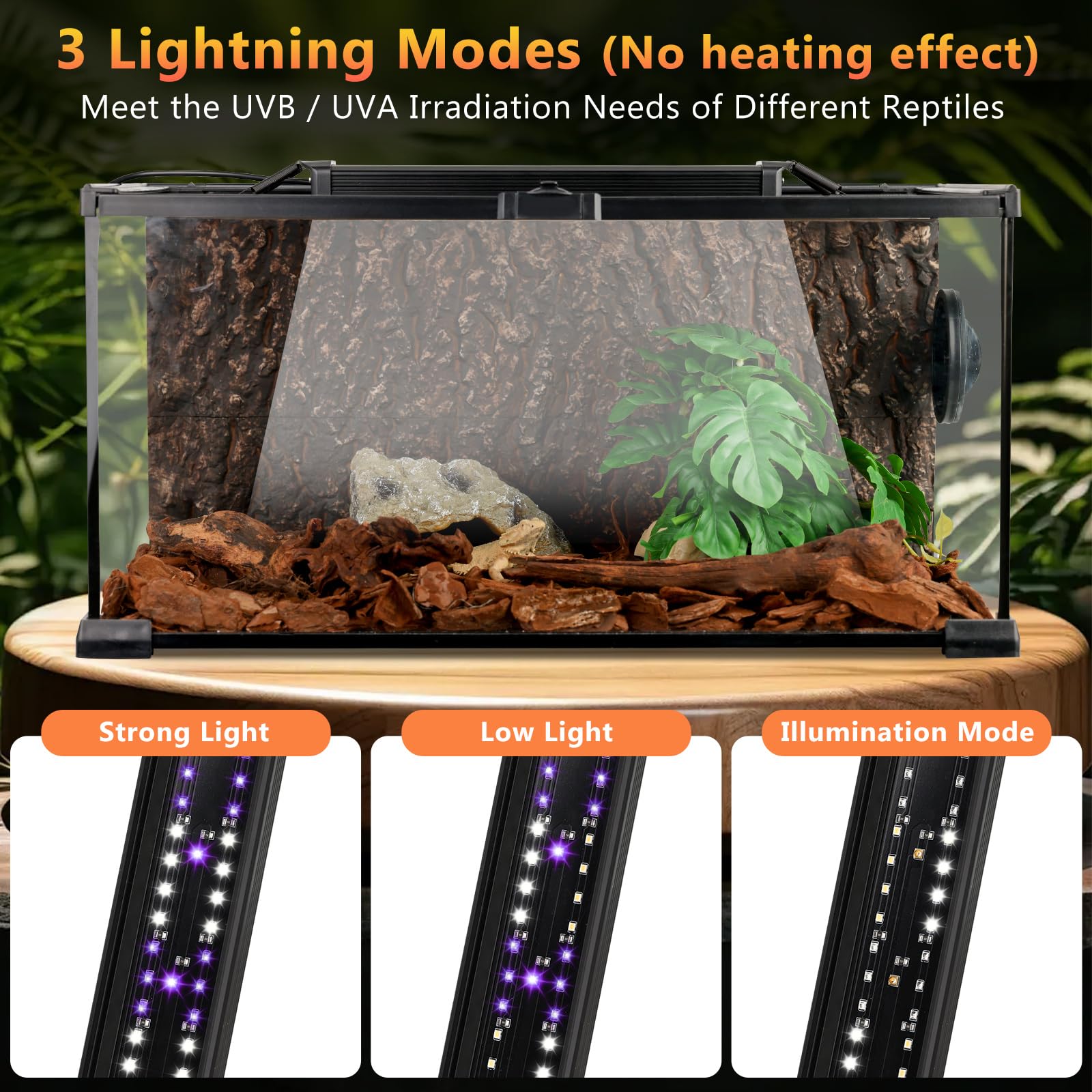 Curated visual reference: Fresh Look at Snapklik Com Aiieim 11 Inch Led Uvb Reptile Light Fixture